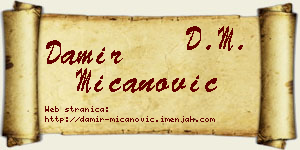Damir Mićanović vizit kartica
